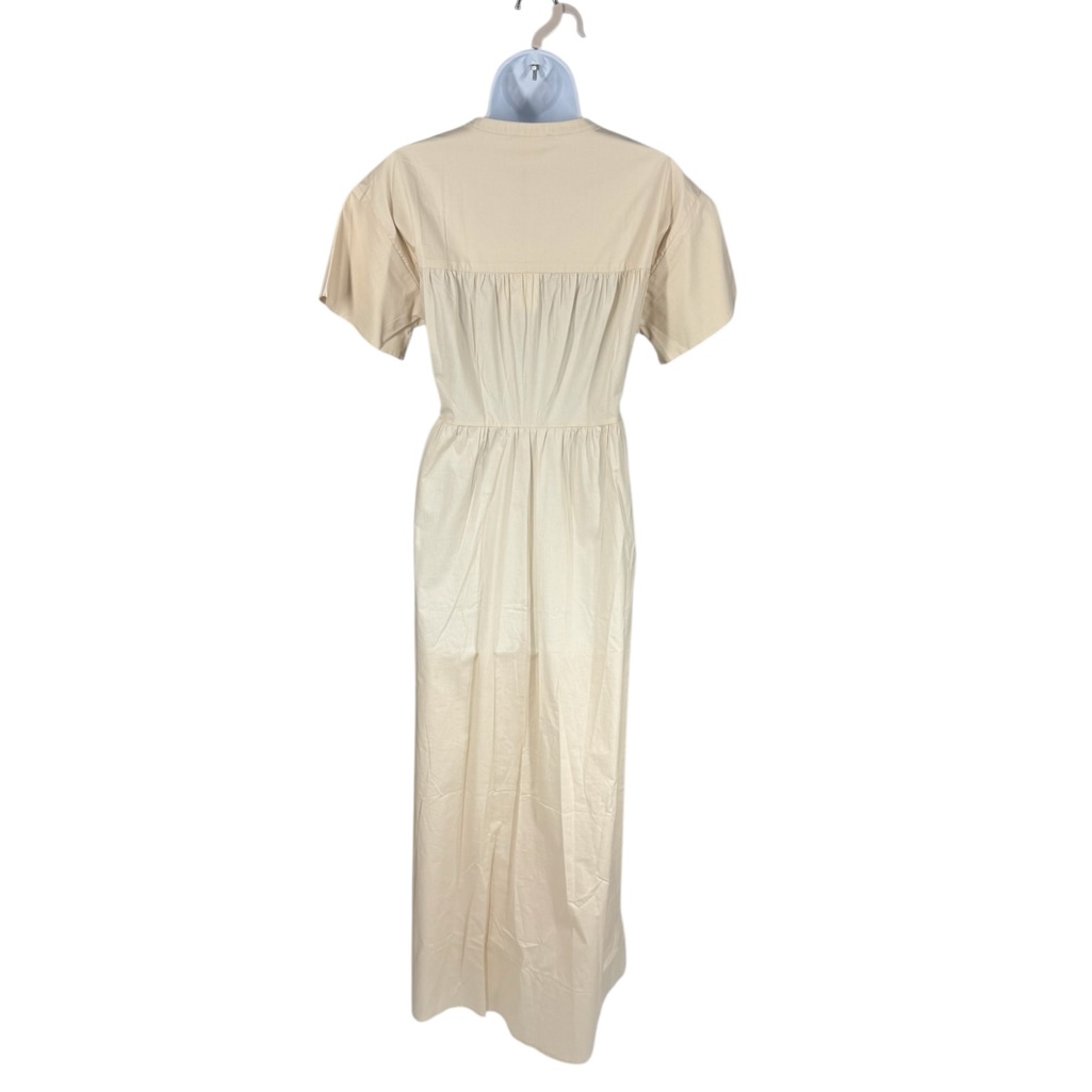 Bird & Knoll Palma Maxi Dress Ivory Cotton Poplin Nwt Size Xs — image 8 of 8